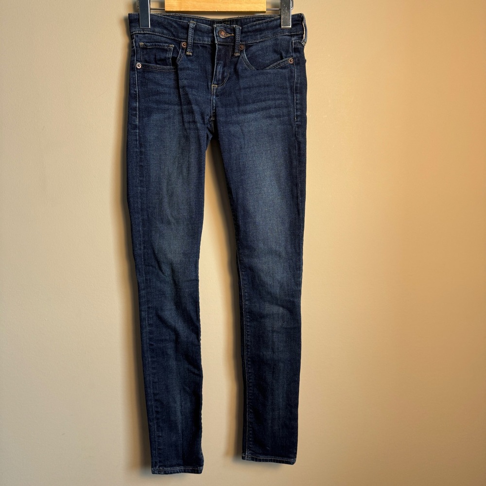 Lucky Brand Stella‎ Skinny Jeans Womens 00/24 Dark Wash Low Rise Stretch Denim
